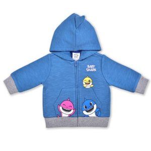 Hoodie - zip up fleece - baby shark